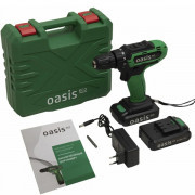 Дрель-шуруповерт аккумуляторная 18В Oasis AS-18V Eco кейс (в комплекте 2 аккумулятора)