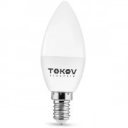 Лампа светодиодная Е14  9W холодный свет 6500К свеча C37 TOKOV (1660454)
