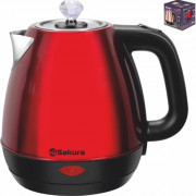 Чайник эл. нерж 1,8л 1800Вт SA-2188RB SAKURA красный/черный