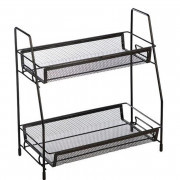 Этажерка настольная двухуровневая L'ordine Nero 31,5*17*33см (107588)