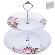 Фруктовница 2-хярус стеклокер Чайная роза WG-2/YGP75/P95 20032 (730151, 744176) 1/12