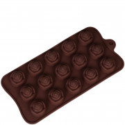 Форма для льда силикон 21*10*1,2см (15 ячеек) Роза HL-260 (725990)