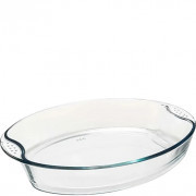 Блюдо стекло для запекания овал 3,1л с ручками YP-3,1L
