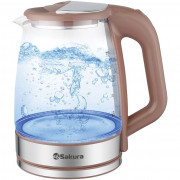 Чайник эл. стекло 2,2л 1500Вт подсветка SAKURA SA-2722BR
