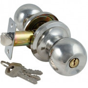 Защелка 6072-01-ET CP  д/межкомнатных дверей, с ключами, хром (055) /115265/