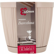 Горшок цветоч. 1,8л ф155см InGreen BARCELONA молочный шоколад IG623010047 1/16