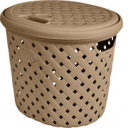 Корзина для белья 14л Rattan 325*280*280 шоколадный мокко PT408811015 1/10
